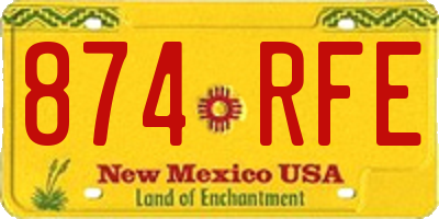 NM license plate 874RFE