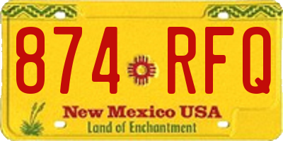 NM license plate 874RFQ
