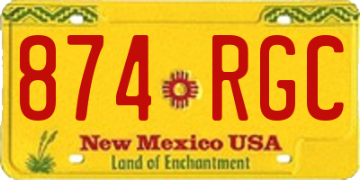 NM license plate 874RGC