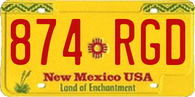 NM license plate 874RGD