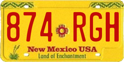 NM license plate 874RGH