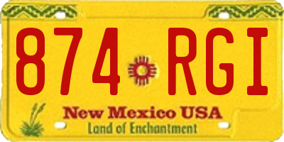 NM license plate 874RGI