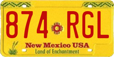 NM license plate 874RGL