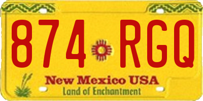 NM license plate 874RGQ