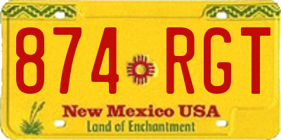 NM license plate 874RGT