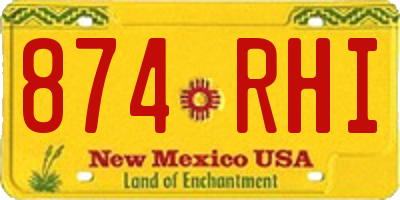 NM license plate 874RHI
