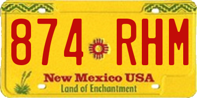 NM license plate 874RHM