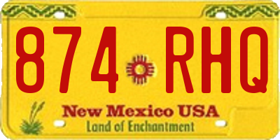 NM license plate 874RHQ