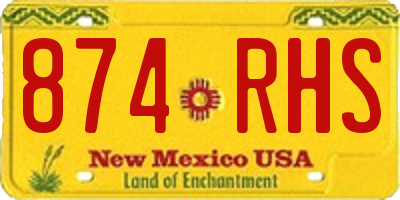 NM license plate 874RHS