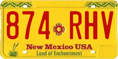 NM license plate 874RHV