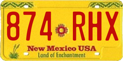 NM license plate 874RHX