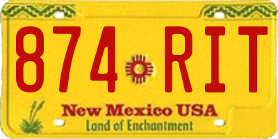 NM license plate 874RIT