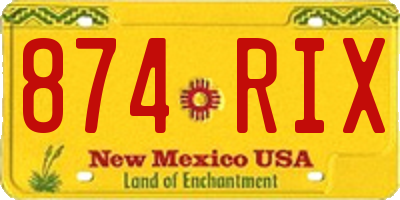 NM license plate 874RIX