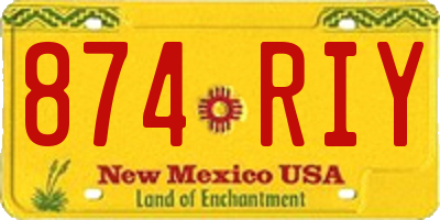 NM license plate 874RIY