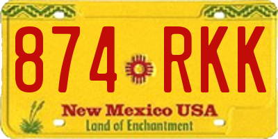 NM license plate 874RKK
