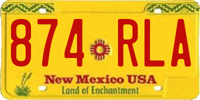 NM license plate 874RLA