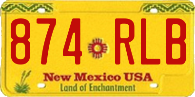 NM license plate 874RLB