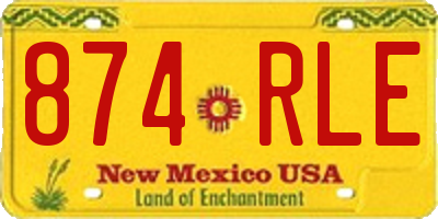 NM license plate 874RLE
