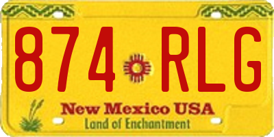 NM license plate 874RLG
