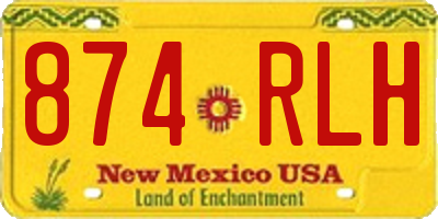 NM license plate 874RLH