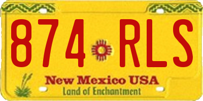 NM license plate 874RLS