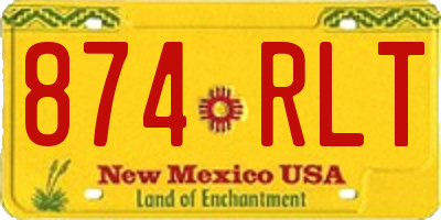 NM license plate 874RLT