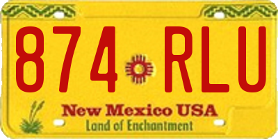 NM license plate 874RLU