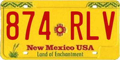 NM license plate 874RLV