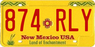 NM license plate 874RLY