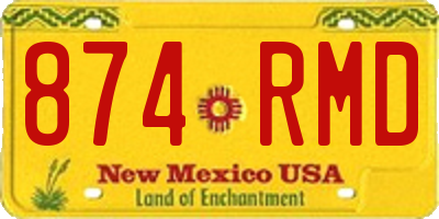 NM license plate 874RMD