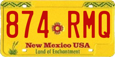 NM license plate 874RMQ