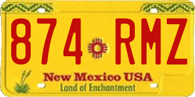 NM license plate 874RMZ