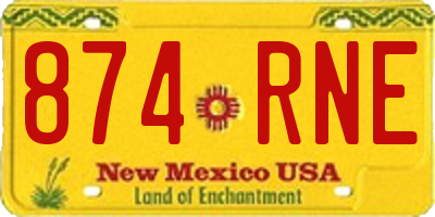NM license plate 874RNE