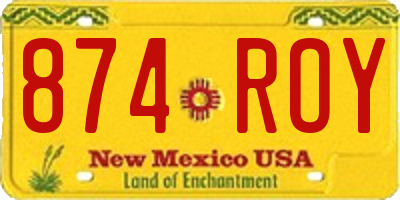 NM license plate 874ROY