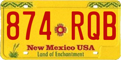 NM license plate 874RQB