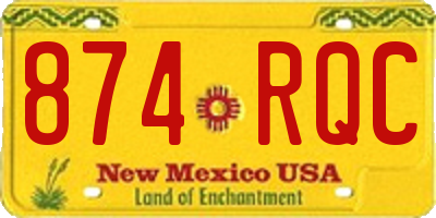 NM license plate 874RQC