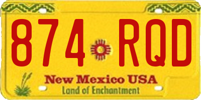 NM license plate 874RQD