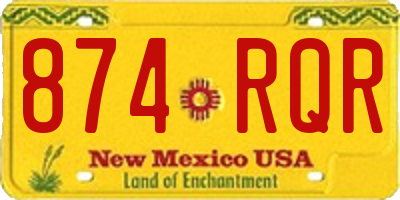 NM license plate 874RQR