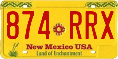 NM license plate 874RRX