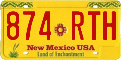 NM license plate 874RTH
