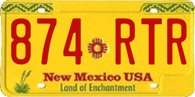 NM license plate 874RTR