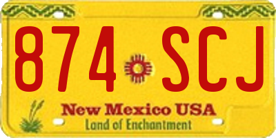 NM license plate 874SCJ