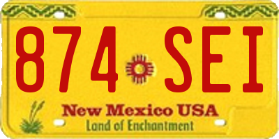 NM license plate 874SEI