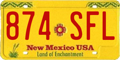NM license plate 874SFL