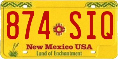 NM license plate 874SIQ
