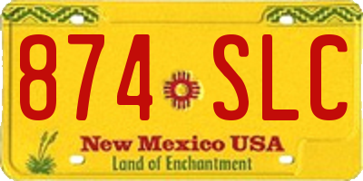 NM license plate 874SLC