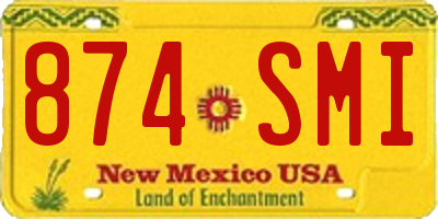 NM license plate 874SMI