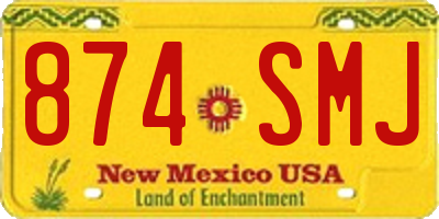 NM license plate 874SMJ