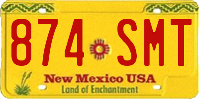NM license plate 874SMT