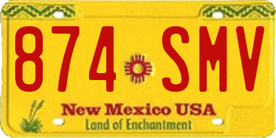 NM license plate 874SMV